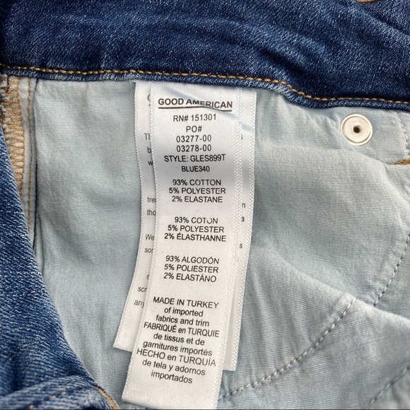 Good American NWT Good Legs Extreme Stiletto Blue Stretch Denim Jeans 0 25 New - Picture 9 of 12